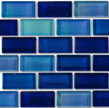 Aquabella Aqua Series Monaco Blue 1x2 Glass Tile